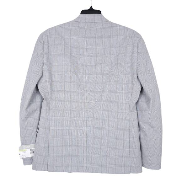 Alfani Men's Slim-Fit Tech Stretch 2-Piece Suit Light Grey Plaid 38S 30x30 NWT - Picture 4 of 13